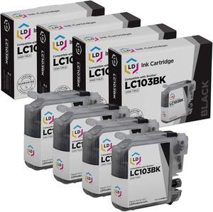 LD Products Compatible Ink Cartridge Replacement for Brother LC103BK High Yield (Black, 4-Pack)