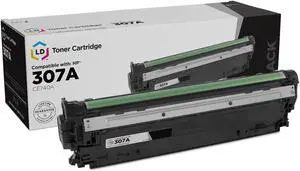 LD Products Remanufactured Toner Cartridge Replacement for HP 307A CE740A (Black)