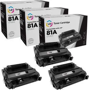LD Products Compatible Toner Cartridge Replacement for HP 81A / CF281A Black (3-Pack) for use in MFP M630dn, MFP M630z, MFP 630f, MFP 630h