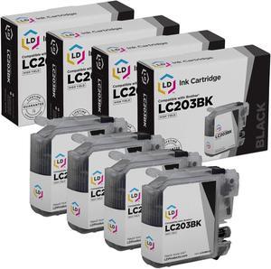 LD Products Compatible Ink Cartridge Replacement for Brother LC203BK High Yield (Black, 4-Pack)