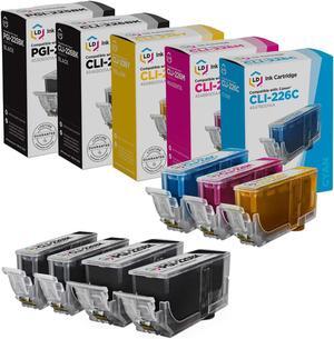 LD Compatible Ink Cartridge Replacements for Canon PGI-225 & CLI-226 (2 Pigment Black, 2 Dye Black, 1 Cyan, 1 Magenta, 1 Yellow, 7-Pack) Compatible with Pixma iP4820 iP4920 MG5120 MG5320 MG8 and more