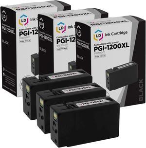 LD Products Compatible Ink Cartridge Replacement for Canon PGI-1200XL 9183B001 High Yield (Black, 3-Pack)