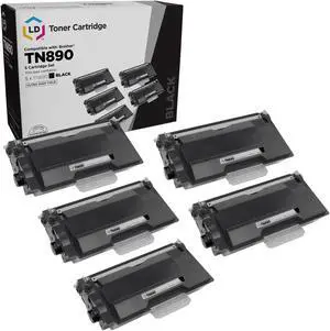 LD Products Compatible Toner Cartridge Replacement for Brother TN890 Ultra High Yield (Black, 5-Pack)