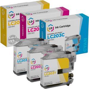 LD Products Compatible Ink Cartridge Replacement for Brother LC203 High Yield (Cyan, Magenta, Yellow, 3-Pack)