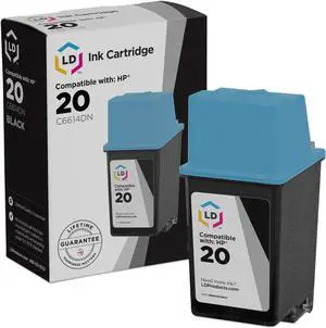 LD Products Ink Cartridge Replacement for HP 20 C6614DN (Black)