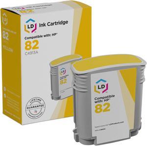 LD Products Remanufactured Ink Cartridge Replacement for HP 82 C4913A (Yellow)