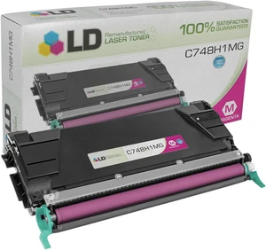 LD Products Remanufactured Toner Cartridge Replacement for Lexmark C748 C748H1MG High Yield (Single Magenta) LD Products Remanufactured Toner Cartridge Replacement for Lexmark C748 C748H1MG High Yield (Single Magenta)