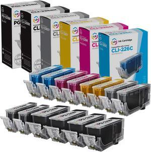 LD Products Compatible Ink Cartridge Replacements for Canon PGI-225 & CLI-226 (4 Pigment Black, 2 Dye Black, 2 Cyan, 2 Magenta, 2 Yellow, 2 Gray, 14-Pack)