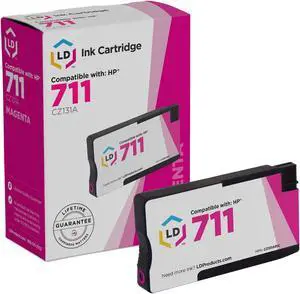 LD Products Remanufactured Ink Cartridge Replacement for HP 711 CZ131A (Magenta)