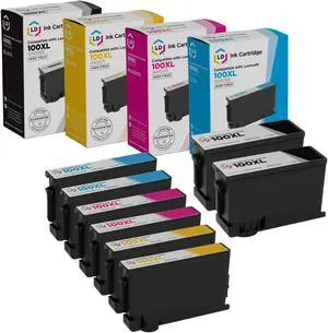 LD Compatible Lexmark 100XL / 100 8PK Toners: 14N1068/14N1069/14N1070/14N1071