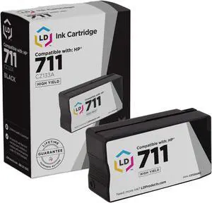 LD Products Remanufactured Ink Cartridge Replacement for HP 711 CZ133A High Yield (Black Single)