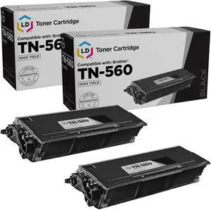 LD Products Compatible Toner Cartridge Replacement for Brother TN-560 High Yield (Black, 2-Pack)