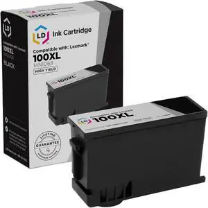 LD Products Replacement Ink Cartridge Compatible with Lexmark 100XL 14N1068 High Yield (Black)