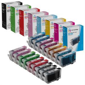 LD Products Compatible Ink Cartridge Replacement for Canon CLI8 (3 Black, 2 Cyan, 2 Magenta, 2 Yellow, 2 Photo Cyan, 2 Photo Magenta, 2 Red, 2 Green, 17-Pack)