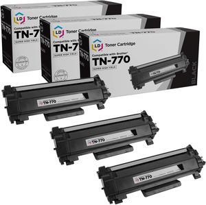 LD Products Compatible Toner Cartridge Replacements for Brother TN770 TN-770 TN760 TN-760 TN730 TN-730 Super High Yield (Black, 3-Pack) for HL-L2370DW, MFC-L2730DW, MFC-L2750DW, MFC-L2750DW XL