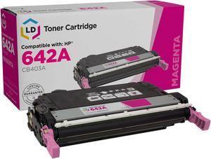 LD Products Remanufactured Toner Cartridge Replacement for HP 642A CB403A (Magenta)
