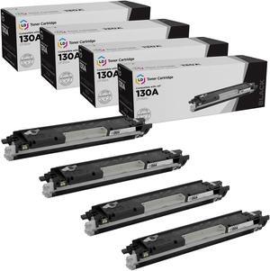 LD Products Remanufactured Toner Cartridge Replacement for HP 130A CF350A (Black, 4-Pack)