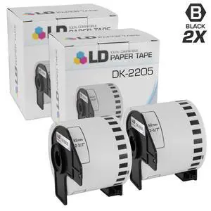 LD © Compatible Brother DK-2205 2 Rolls of White Label Tape / 2.4 in x 100 ft LD © Compatible Brother DK-2205 2 Rolls of White Label Tape / 2.4 in x 100 ft