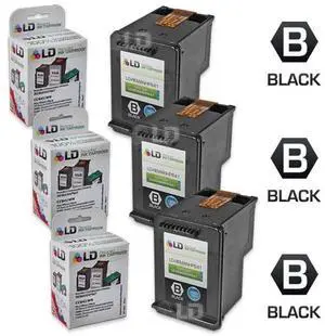 LD © Remanufactured Replacement Ink Cartridges for Hewlett Packard CC641WN HP 60XL / 60 High-Yield Black (3 pack) LD © Remanufactured Replacement Ink Cartridges for Hewlett Packard CC641WN HP 60XL / 60 High-Yield Black (3 pack)