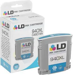 LD Products Remanufactured Ink Cartridge Replacement for HP 940XL C4907AN High Yield (Cyan)