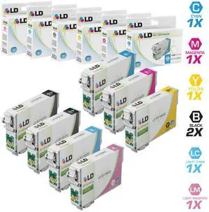 LD Remanufactured Replacement for Epson T079 Set of 7 High Yield Ink Cartridges: 2 T079120, 1 T079220, 1 T079320, 1 T079420, 1 T079520, 1 T079620 for the Artisan 1430, and Stylus Photo 1400 Printers LD Remanufactured Replacement for Epson T079 Set of 7 High Yield Ink Cartridges: 2 T079120, 1 T079220, 1 T079320, 1 T079420, 1 T079520, 1 T079620 for the Artisan 1430, and Stylus Photo 1400 Printers