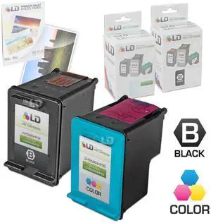 LD © Remanufactured Ink Cartridge Replacements for HP C9364WN (HP 98) Black and HP C8766WN (HP 95) Color (1 Black and 1 Color) + Free 20 Pack of Brand 4x6 Photo Paper LD © Remanufactured Ink Cartridge Replacements for HP C9364WN (HP 98) Black and HP C8766WN (HP 95) Color (1 Black and 1 Color) + Free 20 Pack of Brand 4x6 Photo Paper