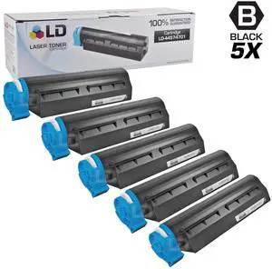 LD © Set of 5 Okidata Compatible 44574701 Black Laser Toner Cartridge for the MB461 MFP, MB471, MB471W, B411d, B411dn, B431d and B431dn Printers LD © Set of 5 Okidata Compatible 44574701 Black Laser Toner Cartridge for the MB461 MFP, MB471, MB471W, B411d, B411dn, B431d and B431dn Printers