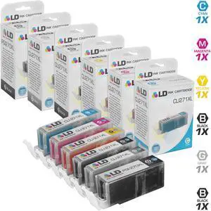 LD Products Compatible Ink Cartridge Replacement for Canon PGI-270XL & CLI-271XL High Yield (Pigment Black, Black, Cyan, Magenta, Yellow, Gray, 6-Pack)