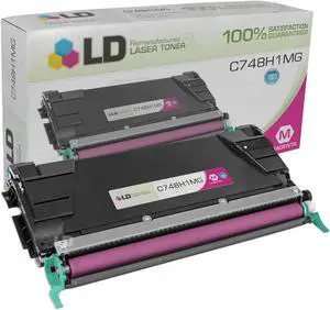 LD Products Remanufactured Toner Cartridge Replacement for Lexmark C748 C748H1MG High Yield (Single Magenta)
