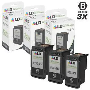 LD © Remanufactured Replacements for Canon PG-245 / 8279B001AA 3PK SY Black Ink Cartridges for use in Canon PIXMA iP2820, MG2420, MG2520, MG2920, MG2922, MG2924, & MX492 Printers LD © Remanufactured Replacements for Canon PG-245 / 8279B001AA 3PK SY Black Ink Cartridges for use in Canon PIXMA iP2820, MG2420, MG2520, MG2920, MG2922, MG2924, & MX492 Printers