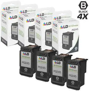 LD © Remanufactured Replacements for Canon PG-245 / 8279B001AA 4PK SY Black Ink Cartridges for use in Canon PIXMA iP2820, MG2420, MG2520, MG2920, MG2922, MG2924, & MX492 Printers LD © Remanufactured Replacements for Canon PG-245 / 8279B001AA 4PK SY Black Ink Cartridges for use in Canon PIXMA iP2820, MG2420, MG2520, MG2920, MG2922, MG2924, & MX492 Printers