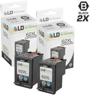 LD © Remanufactured Replacements for Hewlett Packard C2P05AN / HP 62XL Set of 2 HY Black Ink Cartridges for HP ENVY 5640, 5642, 5643, 5644, 5646, 5660, 7640, 7645, OfficeJet 5740, 5742, & 5745 LD © Remanufactured Replacements for Hewlett Packard C2P05AN / HP 62XL Set of 2 HY Black Ink Cartridges for HP ENVY 5640, 5642, 5643, 5644, 5646, 5660, 7640, 7645, OfficeJet 5740, 5742, & 5745