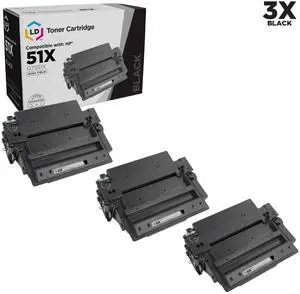 LD © Compatible Replacements for HP 51X (Q7551X) Set of 3 High Yield Black Toner Cartridges for LaserJet M3027 MFP, M3027x MFP, M3035 MFP, m3035xs MFP, P3005, P3005d, P3005dn, P3005n and P3005x LD © Compatible Replacements for HP 51X (Q7551X) Set of 3 High Yield Black Toner Cartridges for LaserJet M3027 MFP, M3027x MFP, M3035 MFP, m3035xs MFP, P3005, P3005d, P3005dn, P3005n and P3005x