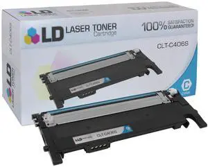 LD © Compatible Replacement for Samsung CLT-C406S Cyan Laser Toner Cartridge for use in Samsung CLP-365W, CLX-3305FW, Xpress C410W, and Xpress C460FW Printers LD © Compatible Replacement for Samsung CLT-C406S Cyan Laser Toner Cartridge for use in Samsung CLP-365W, CLX-3305FW, Xpress C410W, and Xpress C460FW Printers