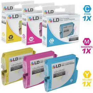 LD © Compatible Replacements for Brother LC51 3PK Inkjet Cartridges Inlcludes: 1 LC51C Cyan, 1 LC51M Magenta, & 1 LC51Y Yellow LD © Compatible Replacements for Brother LC51 3PK Inkjet Cartridges Inlcludes: 1 LC51C Cyan, 1 LC51M Magenta, & 1 LC51Y Yellow