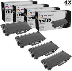 LD Compatible Replacement for Brother TN850 High Yield Black Toner Cartridges 4-Pack for DCP-L5500DN, DCP-L5600DN, DCP-L5650DN, HL-L6300DW, HL-L6400DW, HL-L6400DWG, MFC-L5900DW, MFC-L6700DW LD Compatible Replacement for Brother TN850 High Yield Black Toner Cartridges 4-Pack for DCP-L5500DN, DCP-L5600DN, DCP-L5650DN, HL-L6300DW, HL-L6400DW, HL-L6400DWG, MFC-L5900DW, MFC-L6700DW
