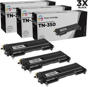 LD © Brother Compatible Set of 3 TN350 Black Laser Toner Cartridges for use in DCP 7020, HL 2030, HL 2040, HL 2070N, Intellifax 2820, 2920, MFC 7220, MFC 7225N, MFC 7420, and MFC 7820N Printers LD © Brother Compatible Set of 3 TN350 Black Laser Toner Cartridges for use in DCP 7020, HL 2030, HL 2040, HL 2070N, Intellifax 2820, 2920, MFC 7220, MFC 7225N, MFC 7420, and MFC 7820N Printers