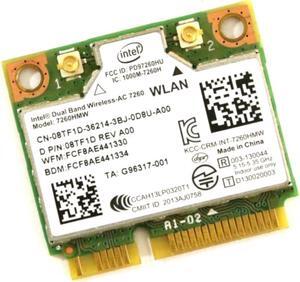 8TF1D Dell Intel Dual Band Wireless-AC 7260 WLAN WiFi 802.11 ac/a/b/g/n Bluetooth 4.0 Mini-PCIe Card