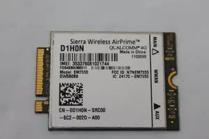 Dell Sierra Wireless AirPrime DW5808e Qualcomm 4G EM7355 Card D1H0N 0D1H0N Dell Sierra Wireless AirPrime DW5808e Qualcomm 4G EM7355 Card D1H0N 0D1H0N