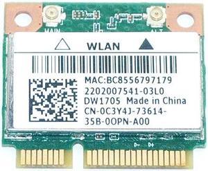 C3Y4J - WiFi Card Qualcomm Atheros QCWB335; DW1705 Mini PCI-E 802.11b/g/n; Bluetooth 4.0 Latitude 3540