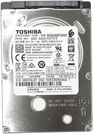 CJDWT Dell Toshiba 500GB 5400 RPM Laptop SSHD