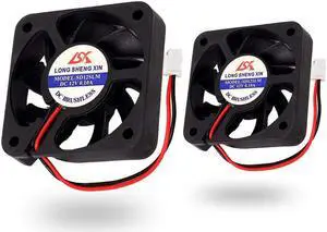 50mm x 50mm x 10mm 5010 2 Pin 12V 0.1A Silent Quiet DC Brushless Cooling Fan for 3D Printer Computer Case Fan (Pack of 2)