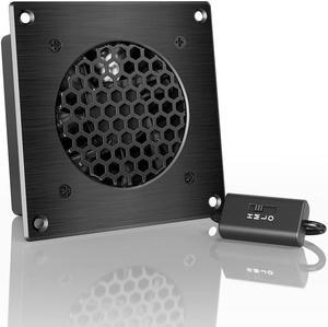AC Infinity AIRPLATE S1, Quiet Cooling Fan System 4" with Speed Control, for Home Theater AV Cabinets