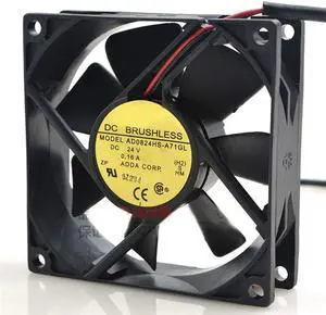 8CM AD0824HS-A70GL 24V 0.16A 2 Wires 2 pins Case Fan Inverter Fan