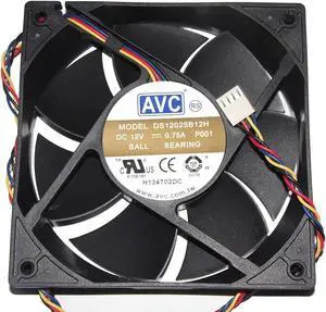 AVC 12025 DS12025B12H P001 12V 0.75A 4Wire DS12025B12HP001 31503170 Erazer X Series 120mm Case Fan 31503170 TD330 TD440 3X3948