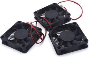 Antrader 3-Pack 60mm x 60mm x 15mm 6015 12V Brushless DC Cooling Fan 2pin for DIY 3D Printer Extruder Humidifier