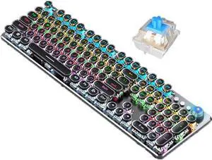 Mechanical Gaming Keyboard Desktop Laptop Wired Gaming Keyboard and Mouse Dedicated Computer Keyboard for Windows Gaming PC Keyboard (Color : Color Light-ray knob)