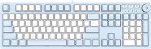 AK515 Wired Mechanical Gaming Keyboard  Brown Switches - PBT Keycaps  Blue-White Matching  White Backlit - Magnetic Suction Panel - Multimedia Keys Roller  for Windows Computer Office Gaming PC