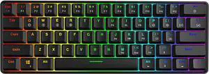 SKYLOONG GK61 SK61 60% Mechanical Keyboard 61 Keys Portable Small Full Keys Programmable Gaming Keyboard Red Switch Hot Swappable RGB Mechanical Keyboard for PC Mac Laptop