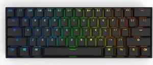 CORN Anne Pro 2 Mechanical Gaming Keyboard 60% True RGB Backlit - Wired/Wireless Bluetooth 5.0 PBT Type-c Up to 8 Hours Extended Battery Life, Full Keys Programmable (Gateron Red, Black)